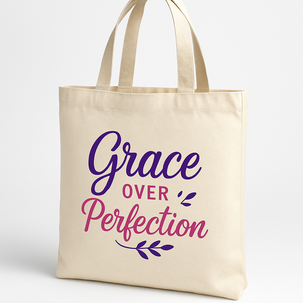 Grace Over Perfection Tote Bag